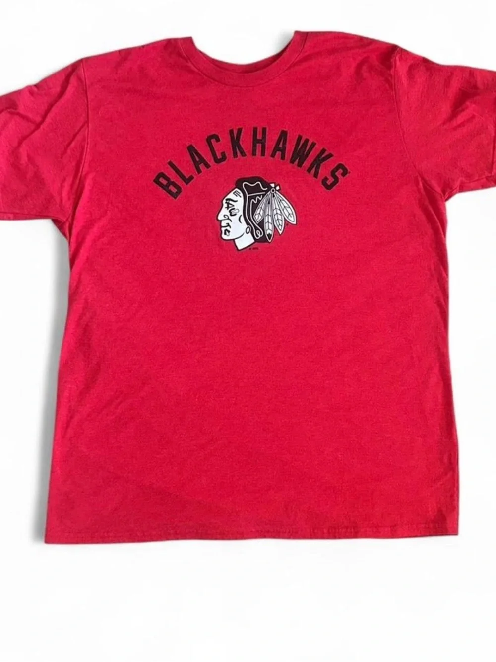 NHL Blackhawks Red Short Sleeve Logo Tee Men’s Size XXL - Picture 1 of 6